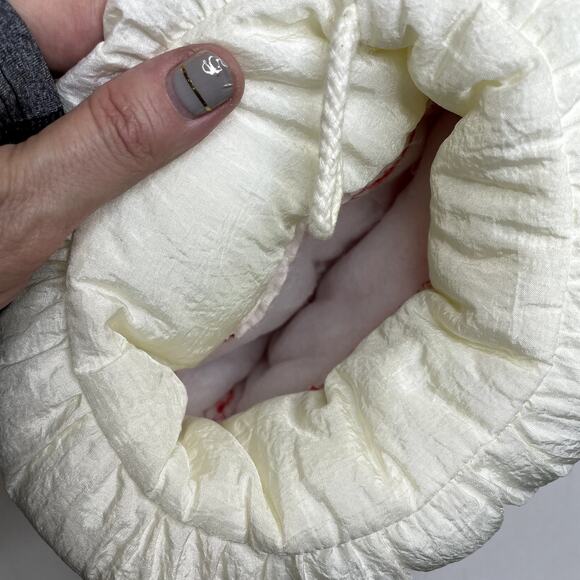 Christmas Stocking Vintage Puffy Parachute 3D Teddy Bear 80s 18" Holiday Decor - Picture 5 of 11